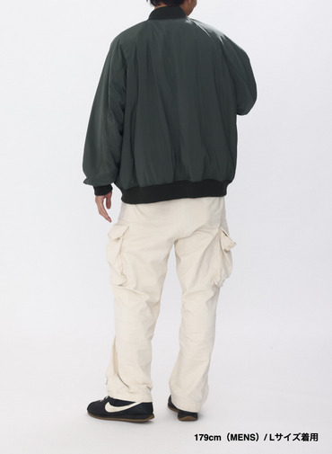 【ESSENTIALS】フライトジャケット / FIBRIL NYLON SATIN FLIGHT JACKET 詳細画像 Khaki 17