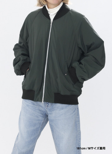 【ESSENTIALS】フライトジャケット / FIBRIL NYLON SATIN FLIGHT JACKET 詳細画像 Khaki 4
