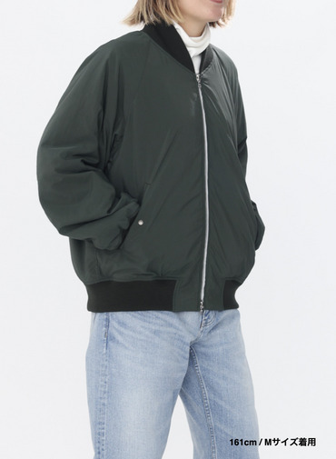 【ESSENTIALS】フライトジャケット / FIBRIL NYLON SATIN FLIGHT JACKET 詳細画像 Khaki 5