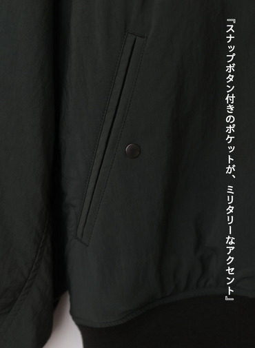 【ESSENTIALS】フライトジャケット / FIBRIL NYLON SATIN FLIGHT JACKET 詳細画像 Khaki 10