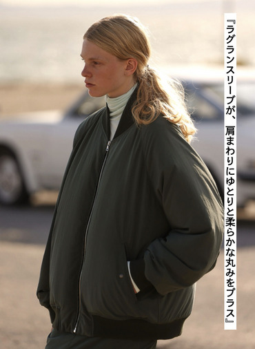 【ESSENTIALS】フライトジャケット / FIBRIL NYLON SATIN FLIGHT JACKET 詳細画像 Khaki 5