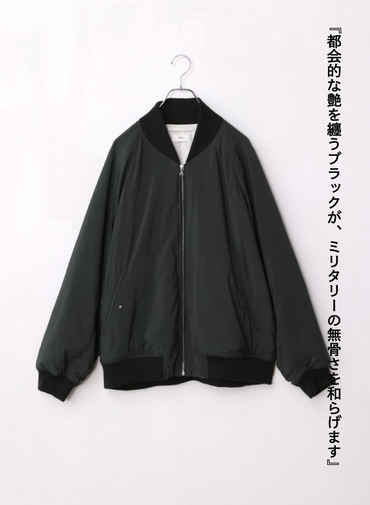 【ESSENTIALS】フライトジャケット / FIBRIL NYLON SATIN FLIGHT JACKET 詳細画像 Khaki 8