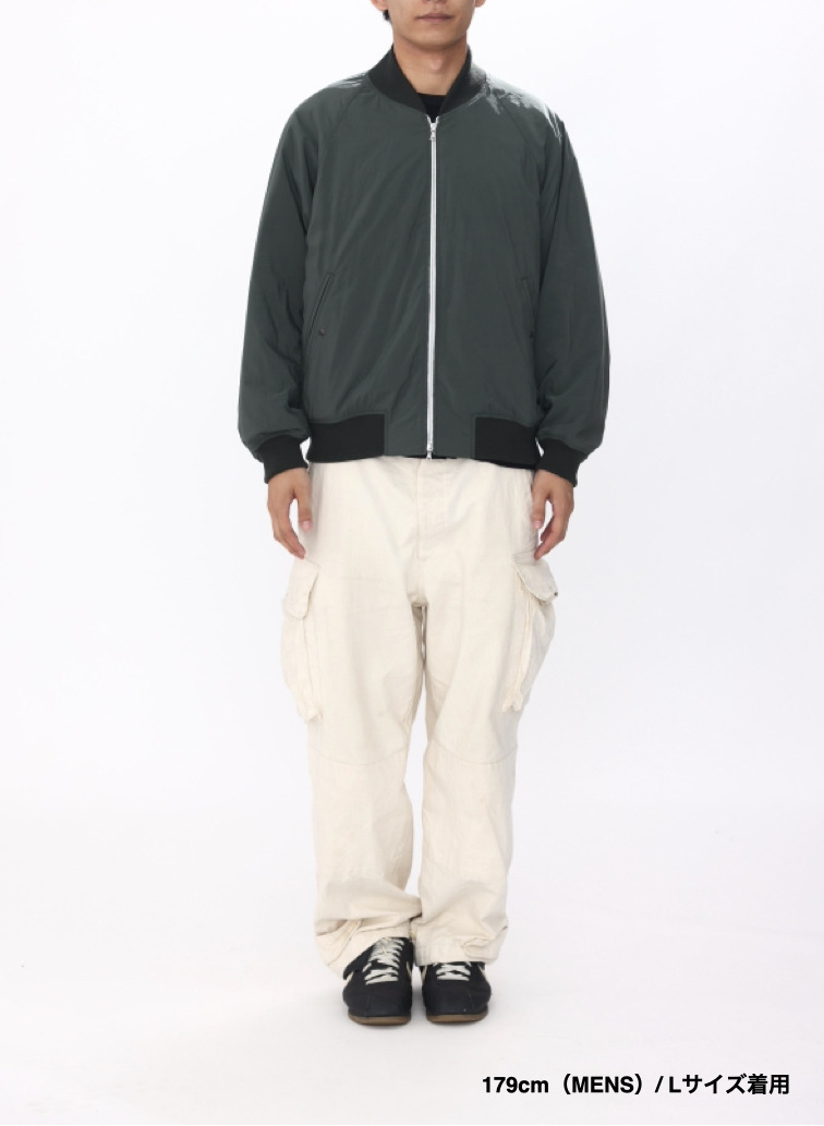 【ESSENTIALS】フライトジャケット / FIBRIL NYLON SATIN FLIGHT JACKET 詳細画像 Khaki 12