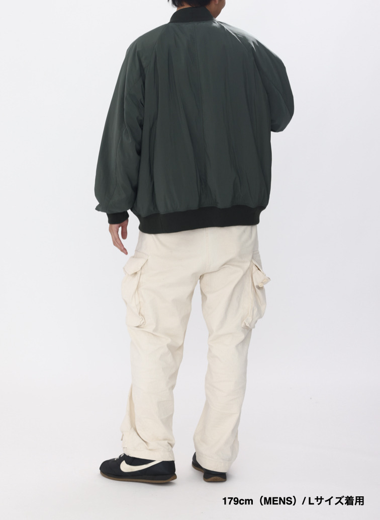 【ESSENTIALS】フライトジャケット / FIBRIL NYLON SATIN FLIGHT JACKET 詳細画像 Khaki 17