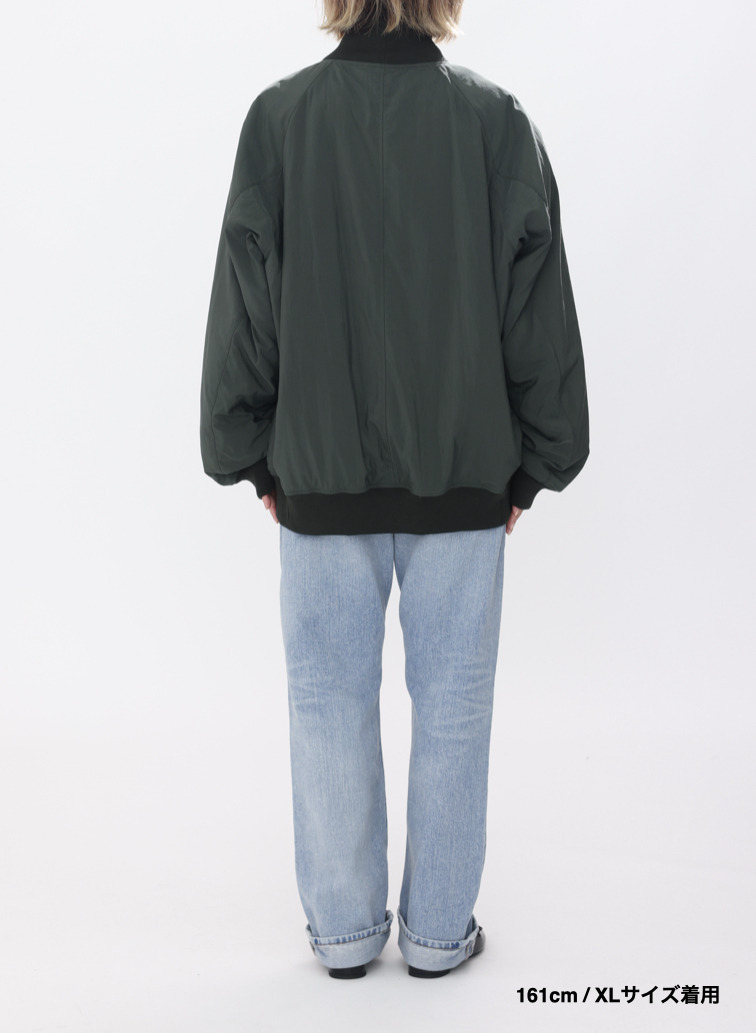 【ESSENTIALS】フライトジャケット / FIBRIL NYLON SATIN FLIGHT JACKET 詳細画像 Khaki 20