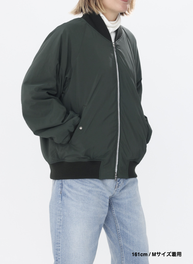【ESSENTIALS】フライトジャケット / FIBRIL NYLON SATIN FLIGHT JACKET 詳細画像 Khaki 5
