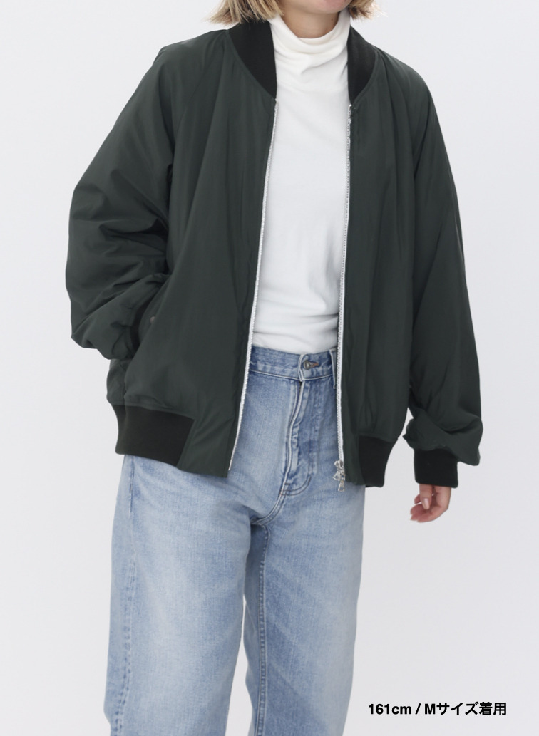 【ESSENTIALS】フライトジャケット / FIBRIL NYLON SATIN FLIGHT JACKET 詳細画像 Khaki 6