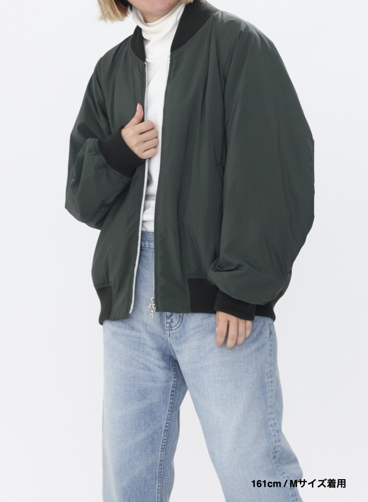 【ESSENTIALS】フライトジャケット / FIBRIL NYLON SATIN FLIGHT JACKET 詳細画像 Khaki 7