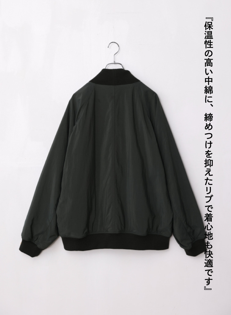 【ESSENTIALS】フライトジャケット / FIBRIL NYLON SATIN FLIGHT JACKET 詳細画像 Khaki 12
