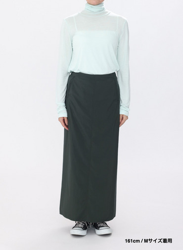 ストレートスカート / FIBRIL NYLON SATIN STRAIGHT SKIRT 詳細画像 Khaki 12