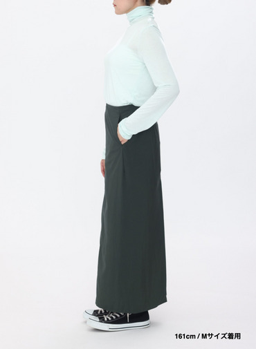 ストレートスカート / FIBRIL NYLON SATIN STRAIGHT SKIRT 詳細画像 Khaki 13