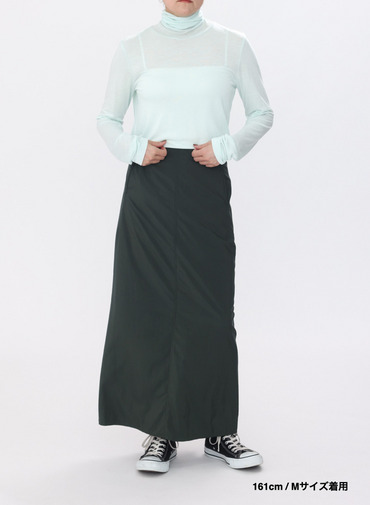 ストレートスカート / FIBRIL NYLON SATIN STRAIGHT SKIRT 詳細画像 Khaki 15
