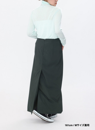 ストレートスカート / FIBRIL NYLON SATIN STRAIGHT SKIRT 詳細画像 Khaki 16