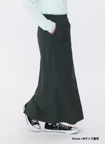 ストレートスカート / FIBRIL NYLON SATIN STRAIGHT SKIRT 詳細画像 Khaki 17