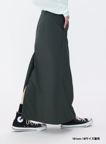 ストレートスカート / FIBRIL NYLON SATIN STRAIGHT SKIRT 詳細画像 Khaki 19