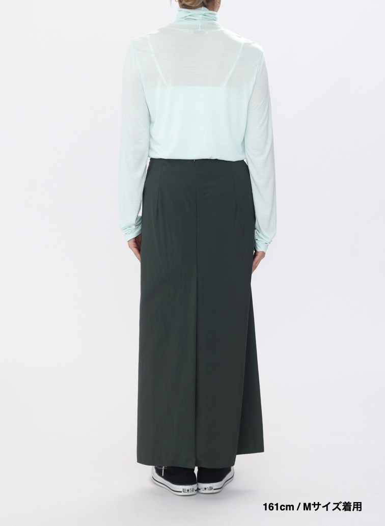 ストレートスカート / FIBRIL NYLON SATIN STRAIGHT SKIRT 詳細画像 Khaki 14