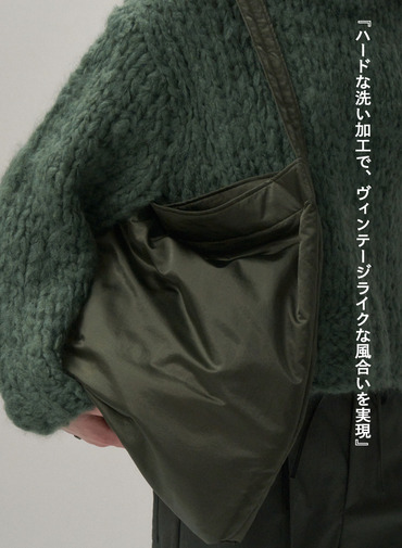 フィブリルナイロンバッグ（ミディアム） / FIBRIL NYLON SATIN SMALL N BAG 詳細画像 Khaki 6