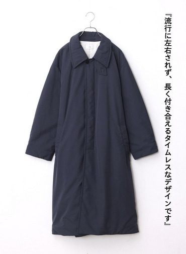 バルマカーンコート / TWIST NYLON TAFTA BALMACAAN COAT 詳細画像 Navy 5