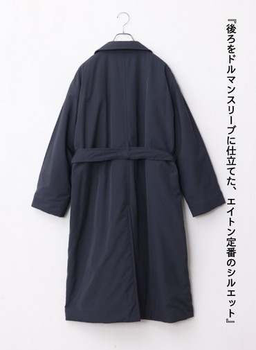 バルマカーンコート / TWIST NYLON TAFTA BALMACAAN COAT 詳細画像 Navy 6
