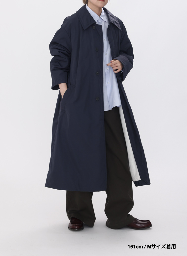 バルマカーンコート / TWIST NYLON TAFTA BALMACAAN COAT 詳細画像 Navy 10
