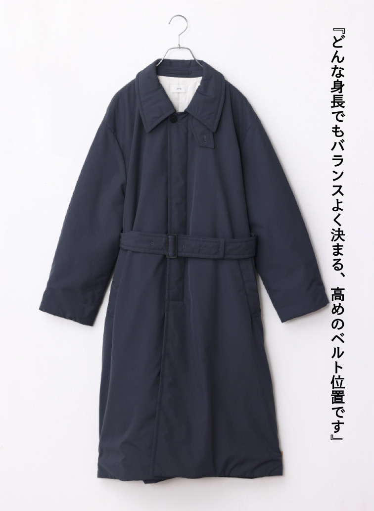 バルマカーンコート / TWIST NYLON TAFTA BALMACAAN COAT 詳細画像 Navy 10