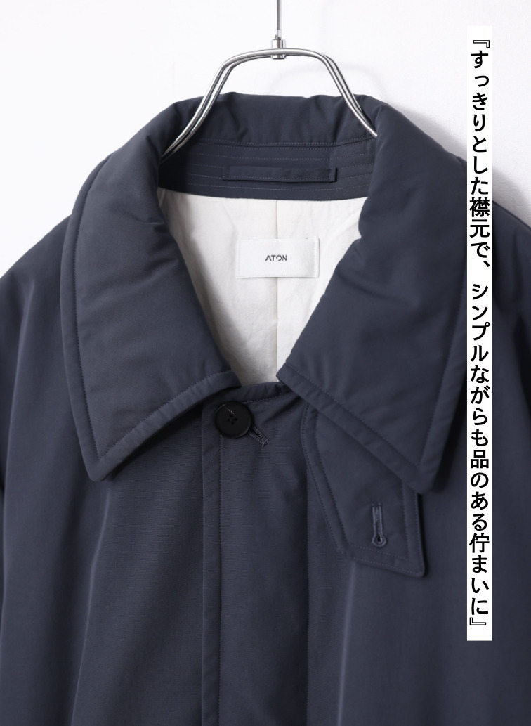 バルマカーンコート / TWIST NYLON TAFTA BALMACAAN COAT 詳細画像 Navy 7