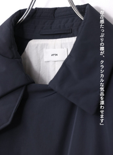 ダブルブレストコート / TWIST NYLON TAFTA SHORT DOUBLE BREASTED COAT 詳細画像 Navy 7