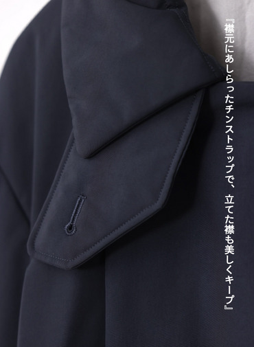 ダブルブレストコート / TWIST NYLON TAFTA SHORT DOUBLE BREASTED COAT 詳細画像 Navy 8