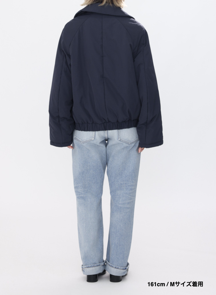 ダブルブレストコート / TWIST NYLON TAFTA SHORT DOUBLE BREASTED COAT 詳細画像 Navy 12