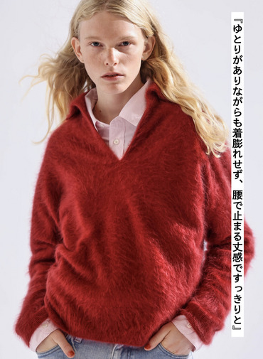 スキッパーポロ / ROYAL CASHMERE FUR SKIPPER POLO 詳細画像 Red 4