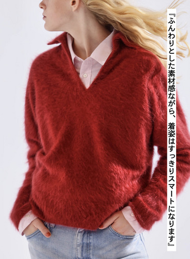 スキッパーポロ / ROYAL CASHMERE FUR SKIPPER POLO 詳細画像 Red 6