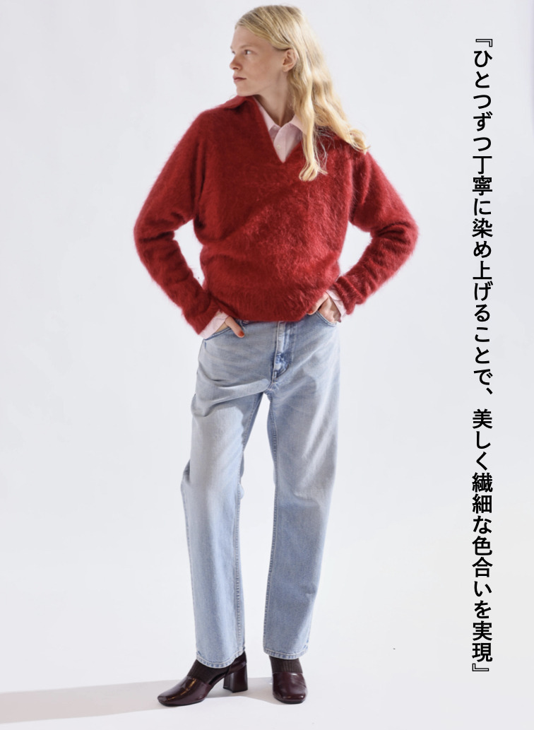 スキッパーポロ / ROYAL CASHMERE FUR SKIPPER POLO 詳細画像 Red 5