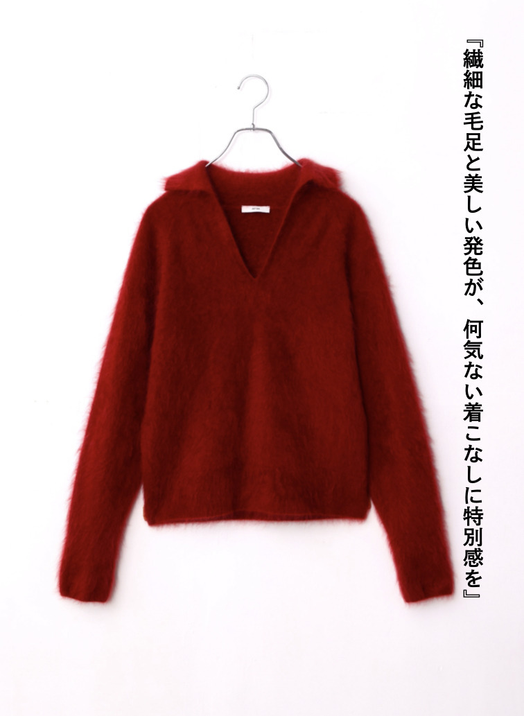 スキッパーポロ / ROYAL CASHMERE FUR SKIPPER POLO 詳細画像 Red 7