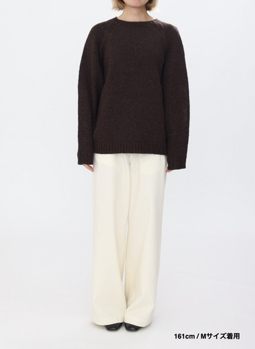 クルーネックセーター / FELTED YARN CREWNECK SWEATER 詳細画像 Brown 1