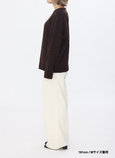 クルーネックセーター / FELTED YARN CREWNECK SWEATER 詳細画像 Brown 2