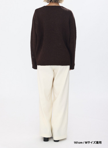 クルーネックセーター / FELTED YARN CREWNECK SWEATER 詳細画像 Brown 3