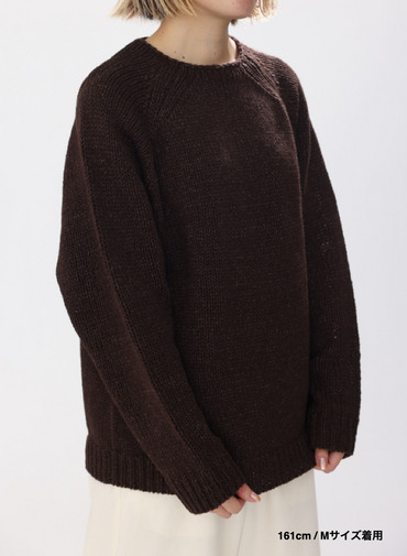 クルーネックセーター / FELTED YARN CREWNECK SWEATER 詳細画像 Brown 6