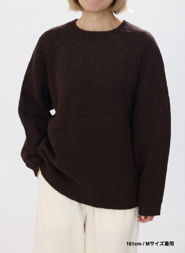 クルーネックセーター / FELTED YARN CREWNECK SWEATER 詳細画像 Brown 7
