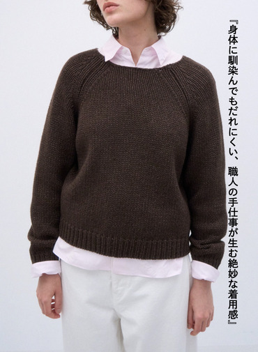 クルーネックセーター / FELTED YARN CREWNECK SWEATER 詳細画像 Brown 13