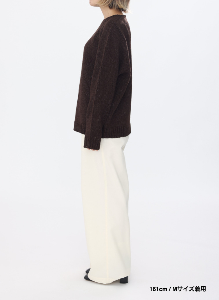 クルーネックセーター / FELTED YARN CREWNECK SWEATER 詳細画像 Brown 2