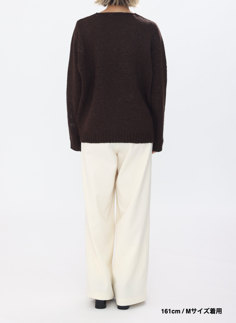 クルーネックセーター / FELTED YARN CREWNECK SWEATER 詳細画像 Brown 3