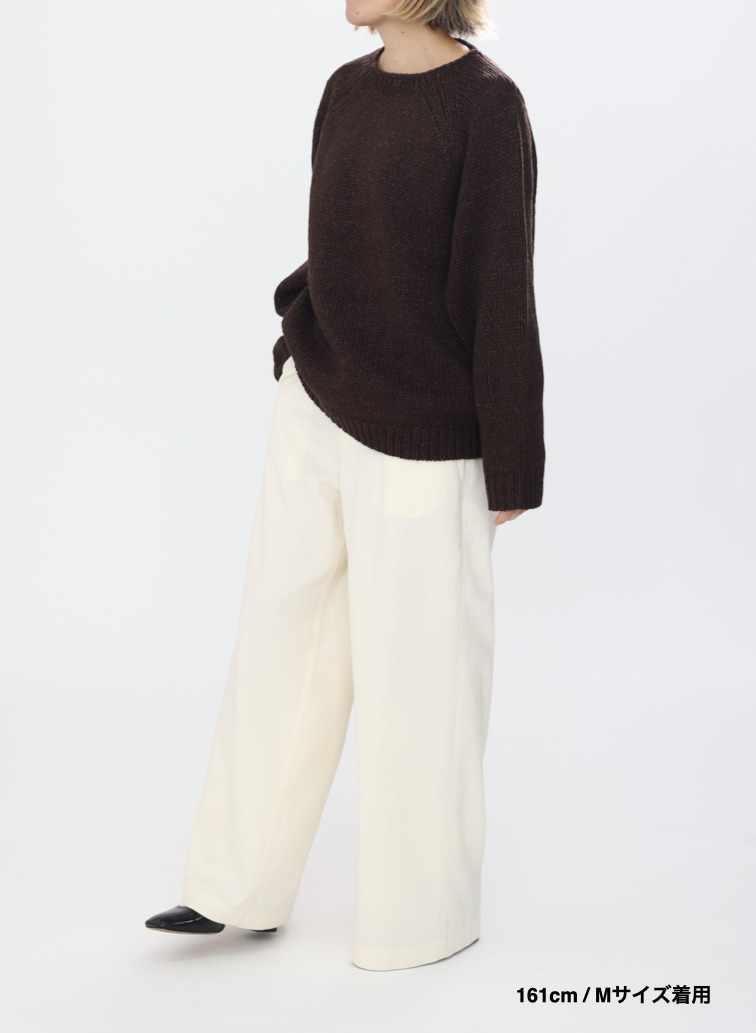クルーネックセーター / FELTED YARN CREWNECK SWEATER 詳細画像 Brown 4