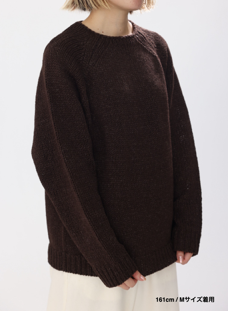 クルーネックセーター / FELTED YARN CREWNECK SWEATER 詳細画像 Brown 6
