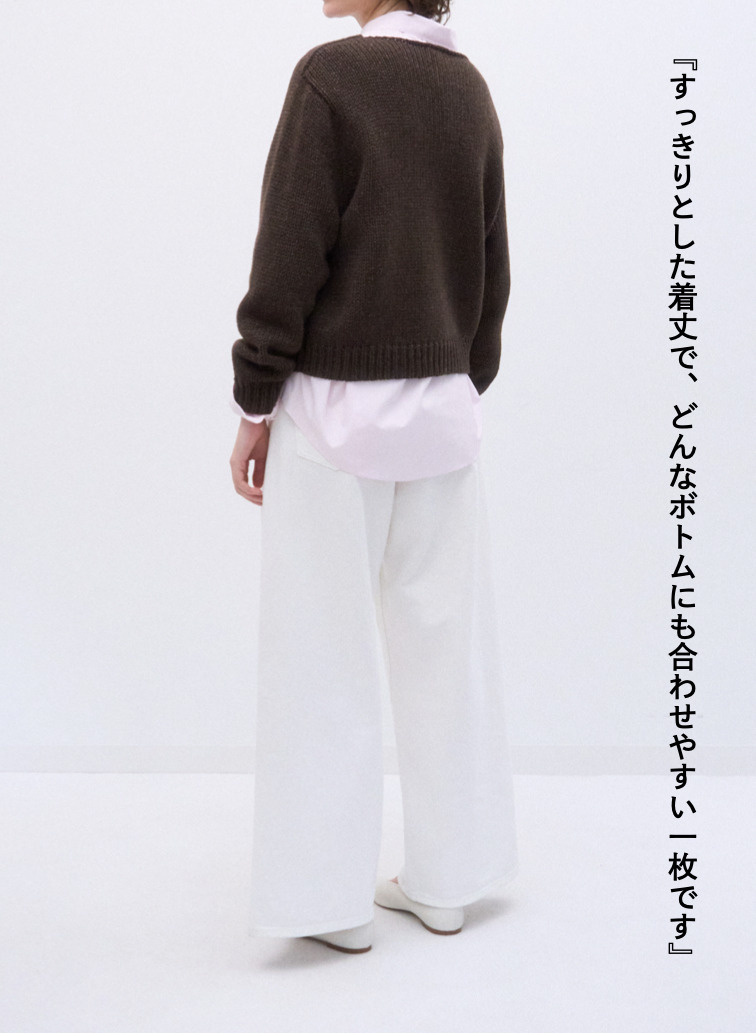 クルーネックセーター / FELTED YARN CREWNECK SWEATER 詳細画像 Brown 12