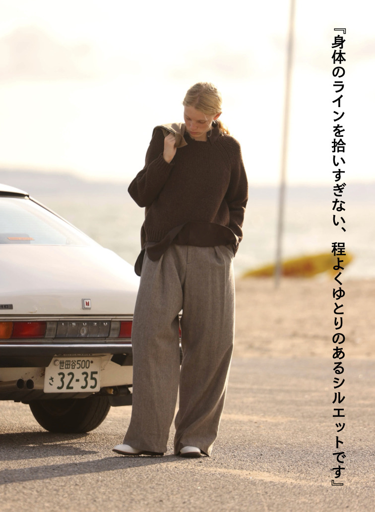 クルーネックセーター / FELTED YARN CREWNECK SWEATER 詳細画像 Brown 4