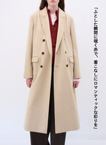 ダブルブレストコート / PURE CAMEL DOUBLE BREASTED COAT 詳細画像 Camel 6