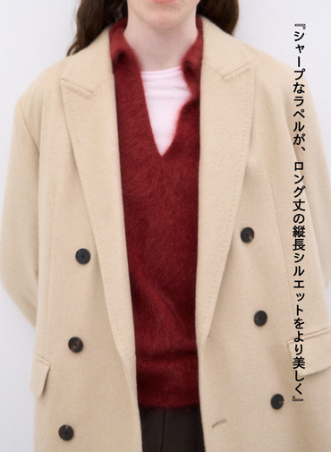ダブルブレストコート / PURE CAMEL DOUBLE BREASTED COAT 詳細画像 Camel 7