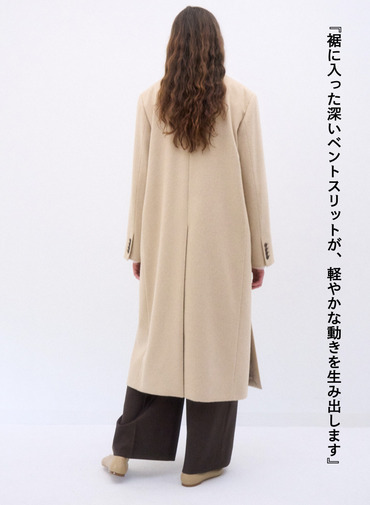 ダブルブレストコート / PURE CAMEL DOUBLE BREASTED COAT 詳細画像 Camel 8