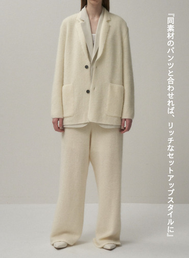 ニットジャケット / MOHAIR SHAGGY KNIT JACKET 詳細画像 Off White 4