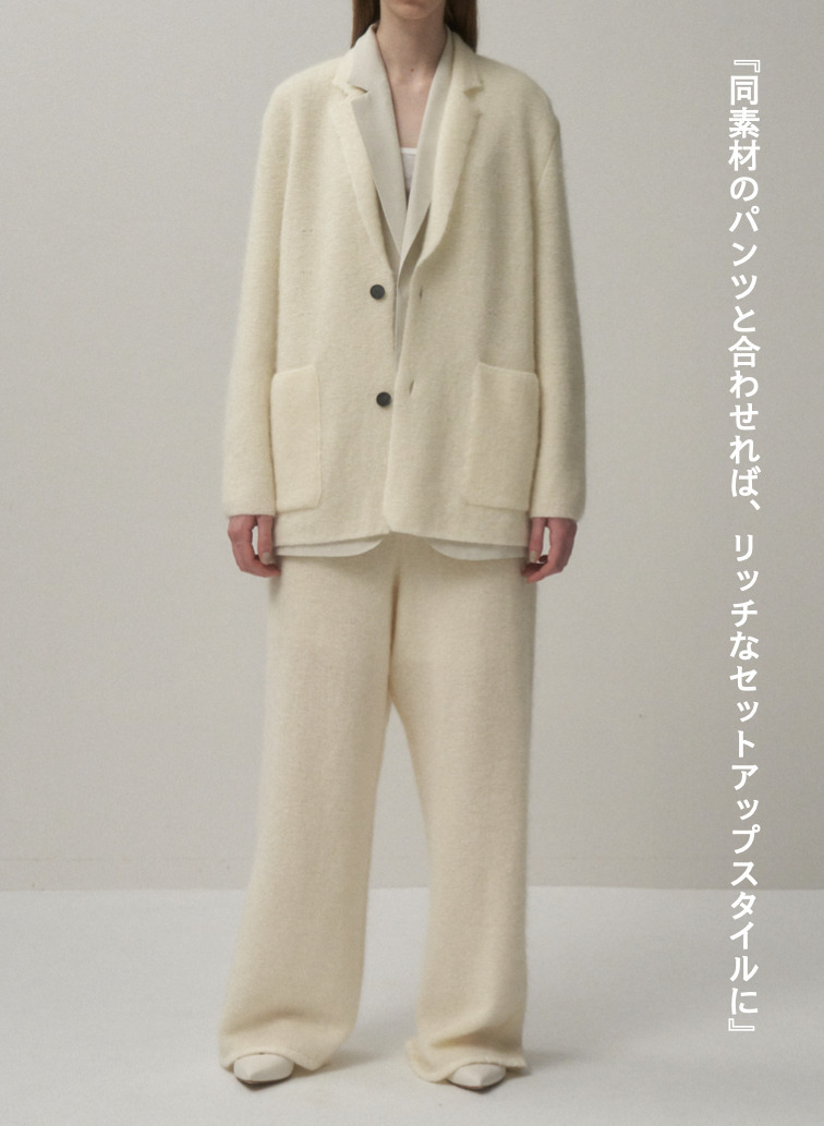 ニットジャケット / MOHAIR SHAGGY KNIT JACKET 詳細画像 Off White 4